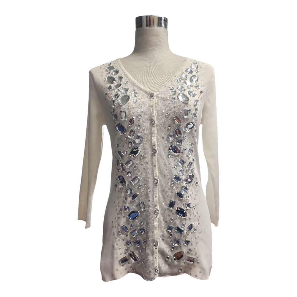 Beautiful & Stunning Boston Proper Jeweled Cardigan